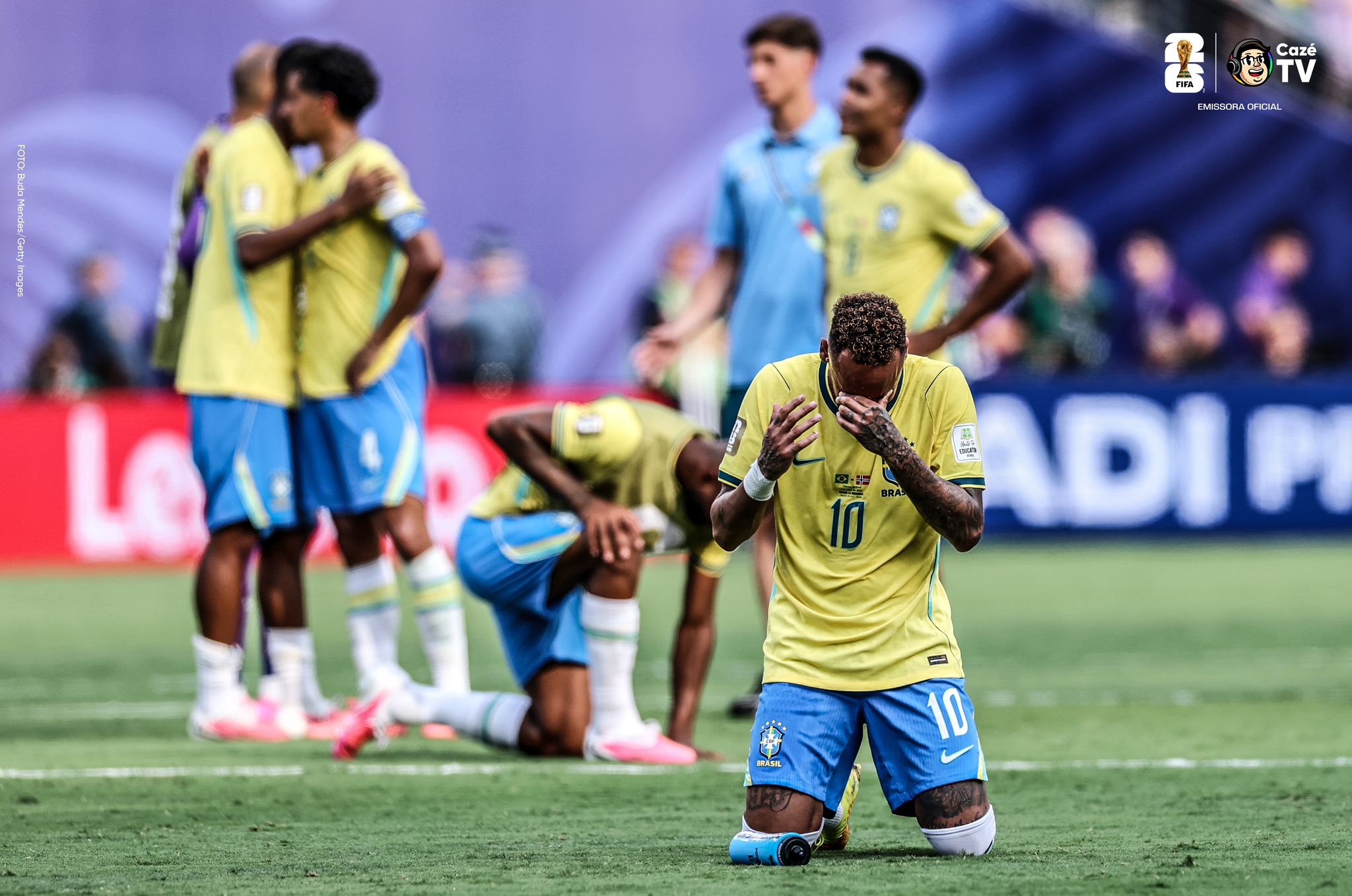 Brasil se despediu da Copa do Mundo neste domingo - Fotos Divulgação Cazé TV