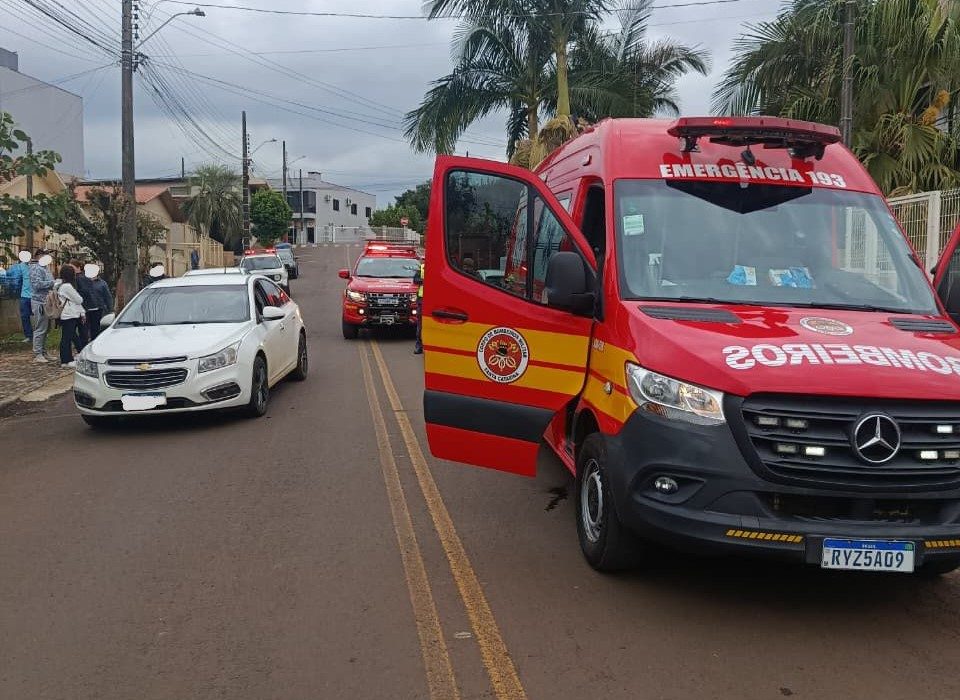 Atropelamento de adolescente registrado em Cunha Porã nesta segunda-feira - Foto Corpo de Bombeiros