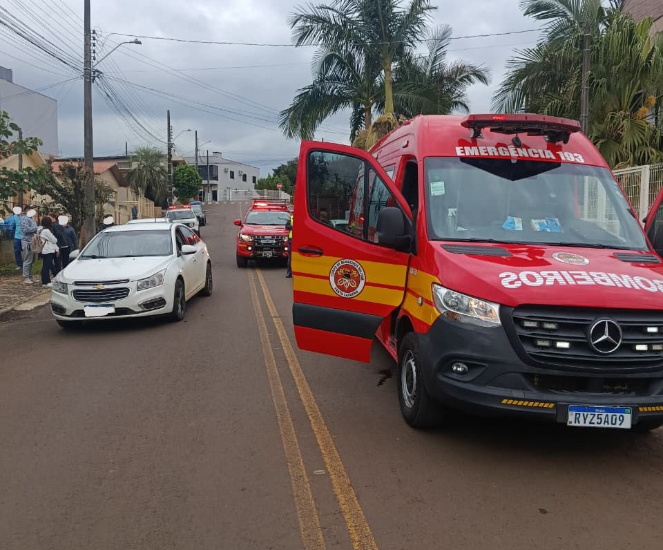 Atropelamento de adolescente registrado em Cunha Porã nesta segunda-feira - Foto Corpo de Bombeiros