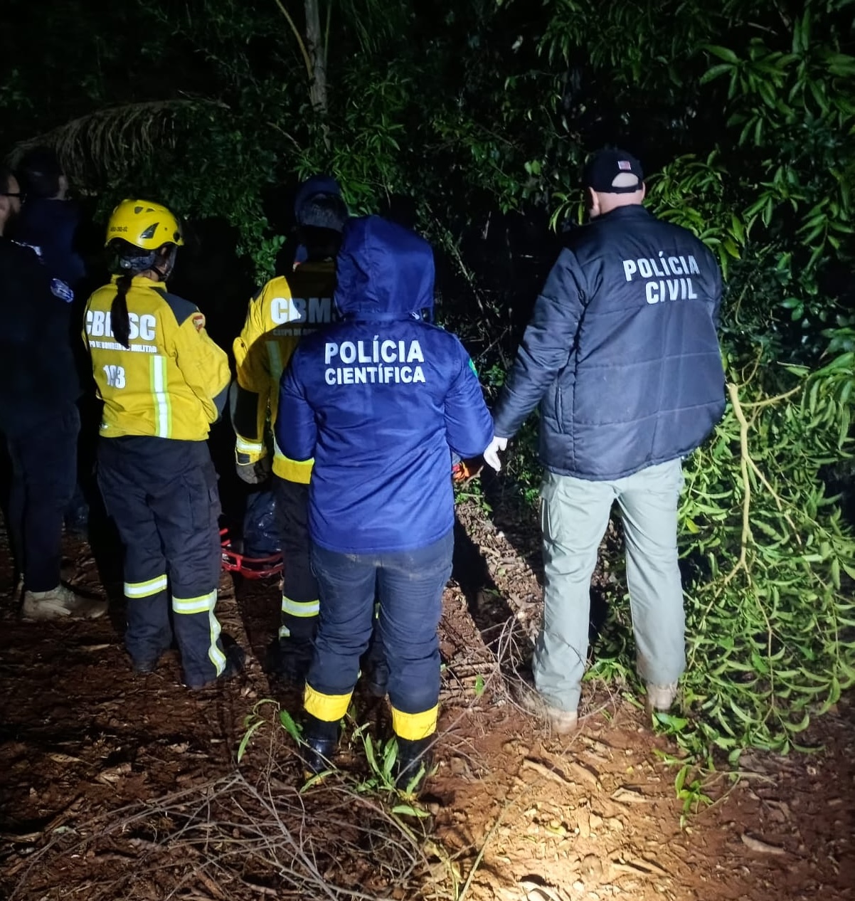 Corpo da vítima foi encontrado enterrado em área de mata - Foto Polícia Civil