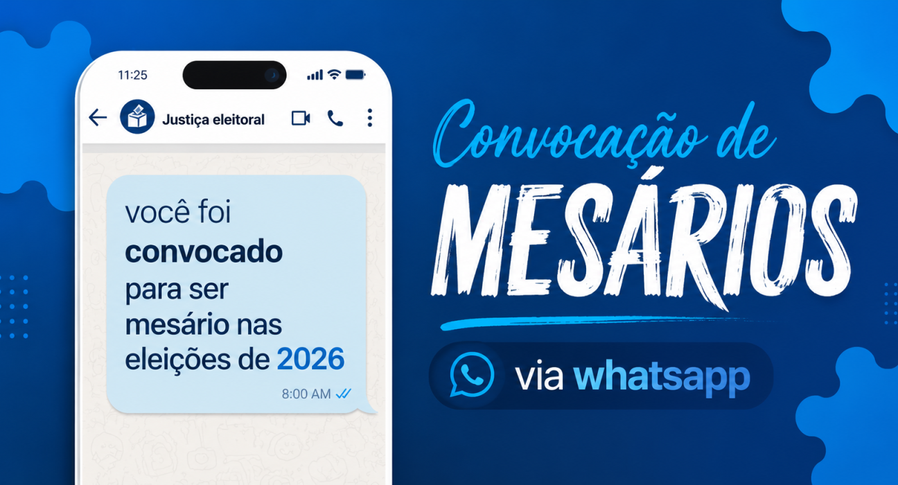 TRE-SC iniciará convocação de mesários para as Eleições 2026 por WhatsApp - Imagem: Divulgação