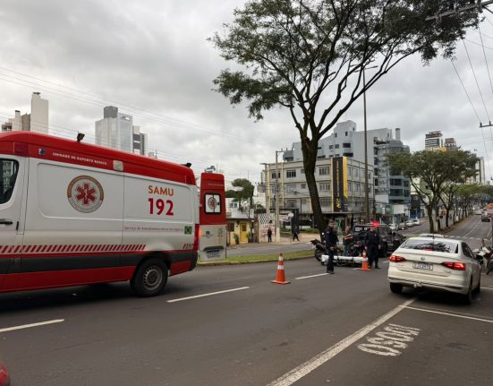 A vítima foi encaminhada ao Hospital Regional do Oeste - Foto Júlia Mocellim ClicRDC
