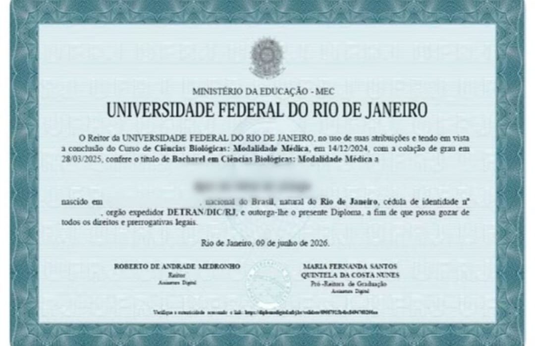 Desde julho de 2025, apenas o diploma digital possui validade jurídica para novos concluintes de cursos superiores no Brasil - Foto Divulgação