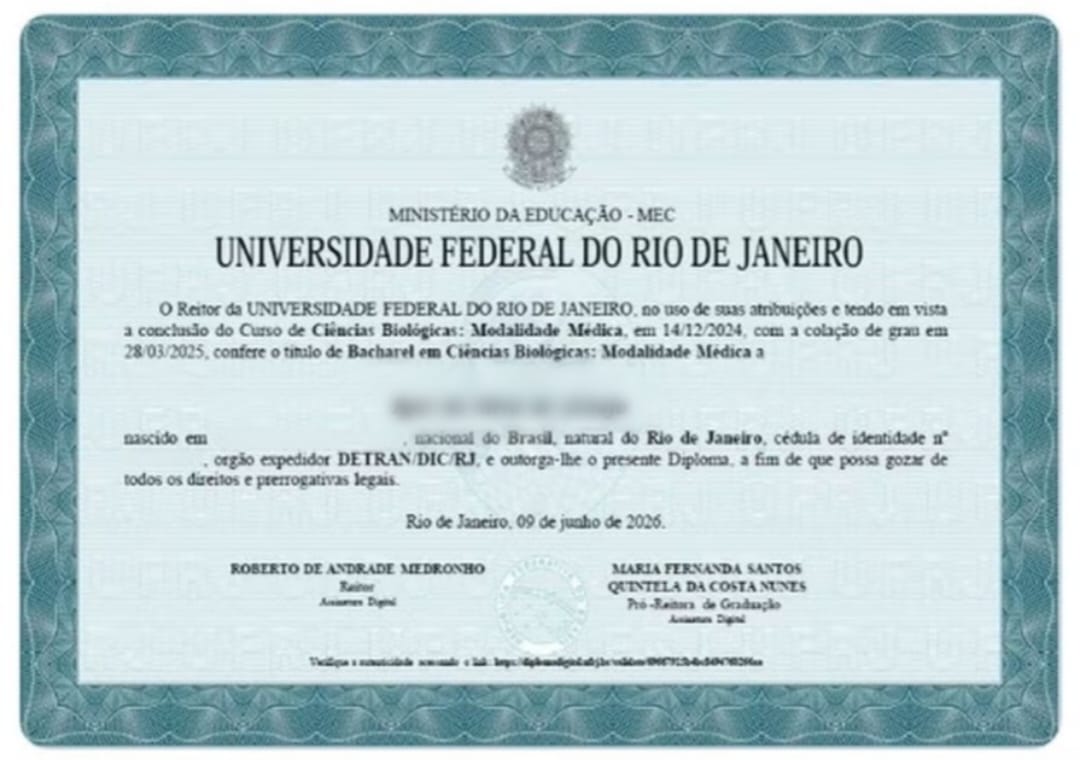 Desde julho de 2025, apenas o diploma digital possui validade jurídica para novos concluintes de cursos superiores no Brasil - Foto Divulgação