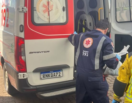 Trabalhador é socorrido em estado grave após acidente de trabalho em Cordilheira Alta
