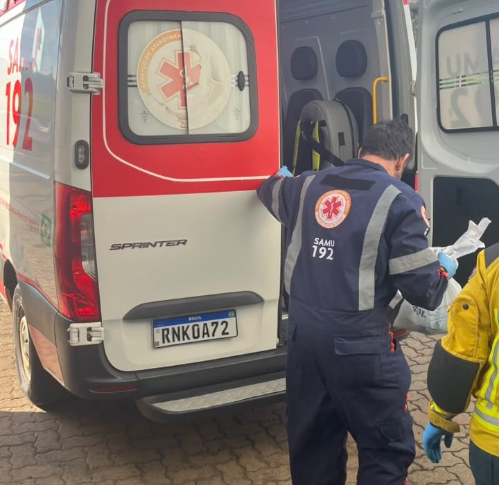 Trabalhador é socorrido em estado grave após acidente de trabalho em Cordilheira Alta