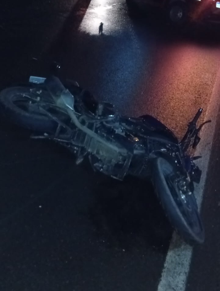 Vítima fatal era passageira da motocicleta - Foto Corpo de Bombeiros
