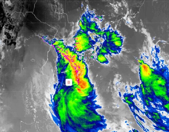 Imagem de satélite mostra formação de ciclone - Foto Divulgação SDC