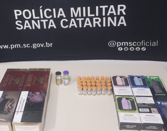 Abordagem ocorreu próximo ao trevo de Maravilha e também resultou na apreensão de cigarros eletrônicos, anabolizantes e produtos do Paraguai - Foto Polícia Militar