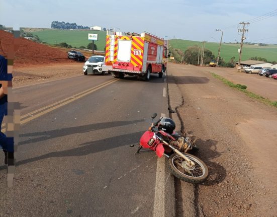Motociclista fica ferido em acidente na SC-155 em Abelardo Luz