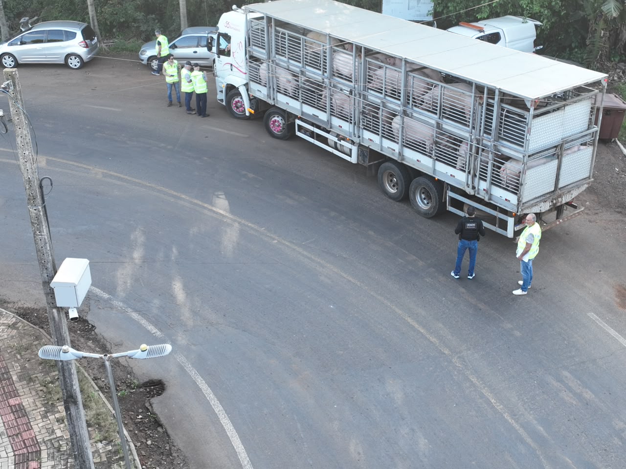 Drone auxilia fiscalização agropecuária no Oeste de SC - foto Polícia Civil