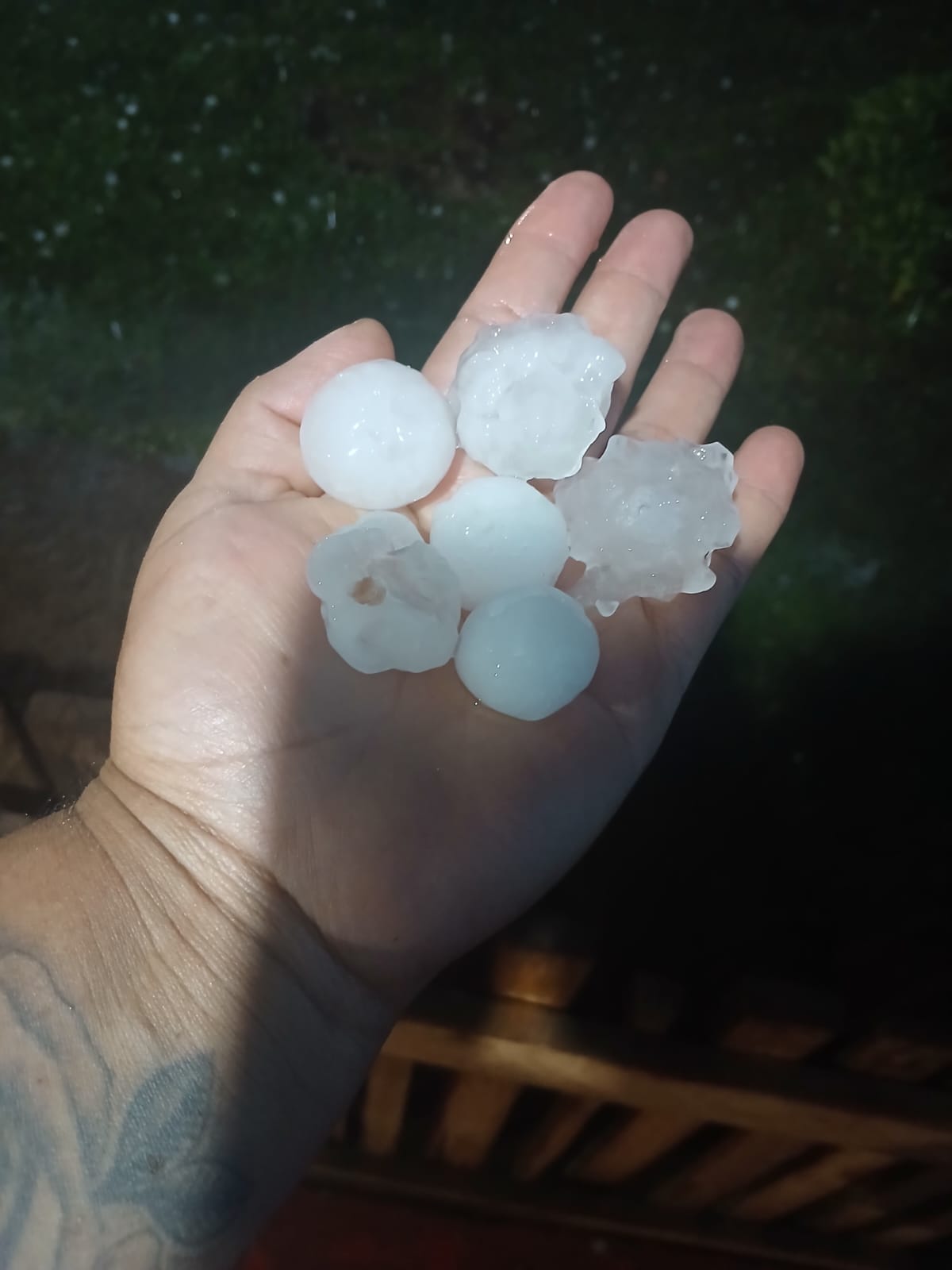 Granizo registrado na linha Imigre