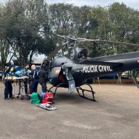 Vítimas foram socorridas de helicóptero após a ocorrência - Foto Saer-Fron