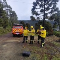 Equipes de resgate localizaram os destroços da aeronave na Serra Catarinense - Fotos CBMSC