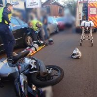 Acidente ocorreu no Centro de Xanxerê - Foto Corpo de Bombeiros
