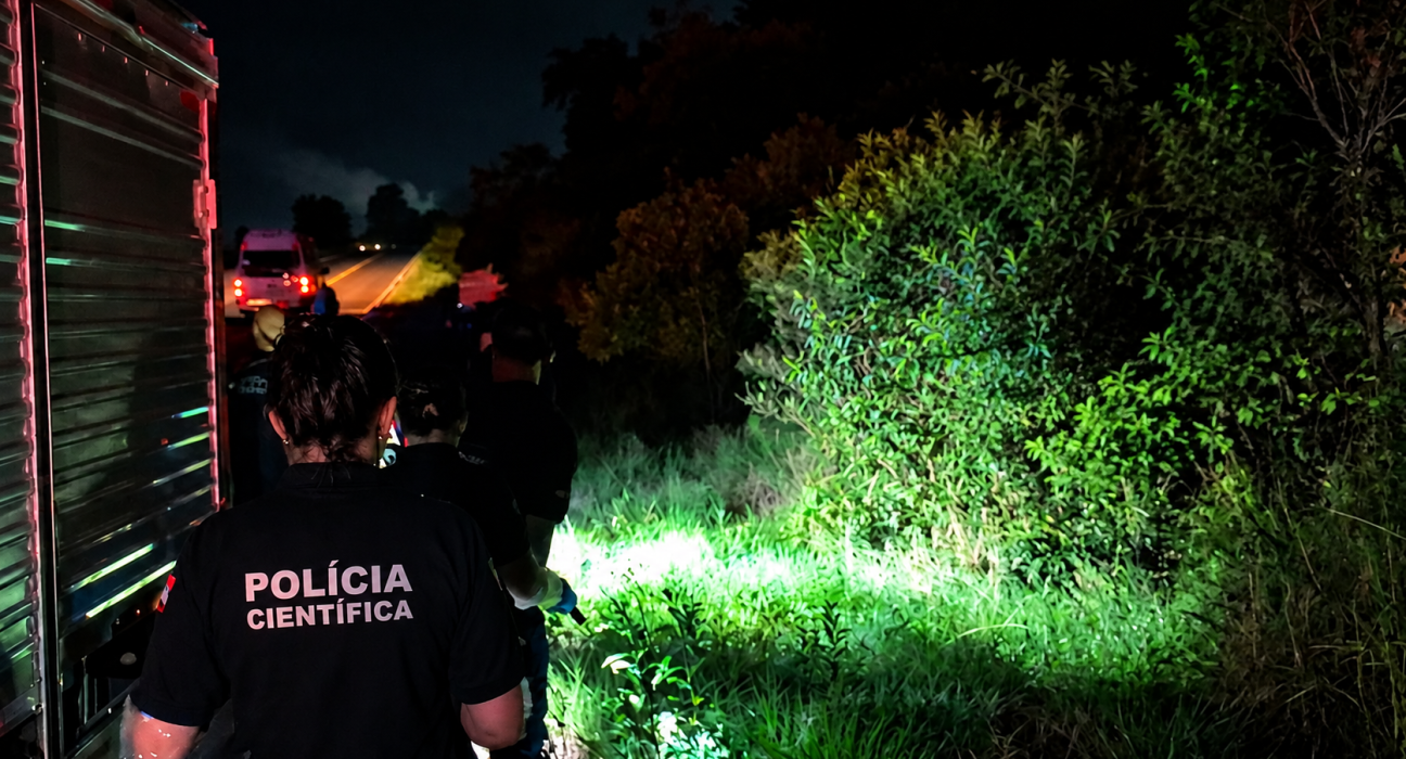 Jovem foi encontrado morto em um córrego às margens da SC-484 - Foto Alexandre Madoglio NDTV RECORD e ND Mais