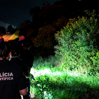 Jovem foi encontrado morto em um córrego às margens da SC-484 - Foto Alexandre Madoglio NDTV RECORD e ND Mais
