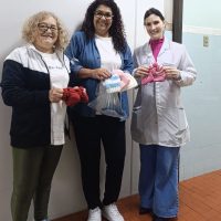 Voluntárias doam peças de tricô para bebês internados no HRSP - Foto Hospital Regional São Paulo