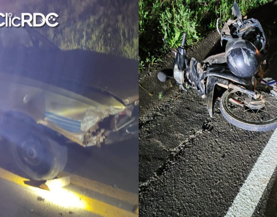 Motociclista apresentava ferimentos nas pernas e foi encaminhado ao Hospital Regional do Oeste - Fotos Reprodução ClicRDC