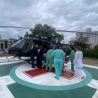 Paciente com suspeita de AVC é transferido de Maravilha para Chapecó em operação aeromédica - Foto Divulgação Olho no Lance Xaxim