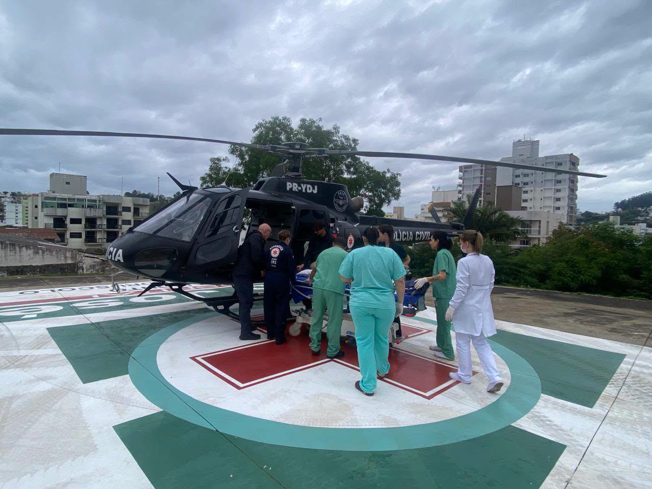 Paciente com suspeita de AVC é transferido de Maravilha para Chapecó em operação aeromédica - Foto Divulgação Olho no Lance Xaxim