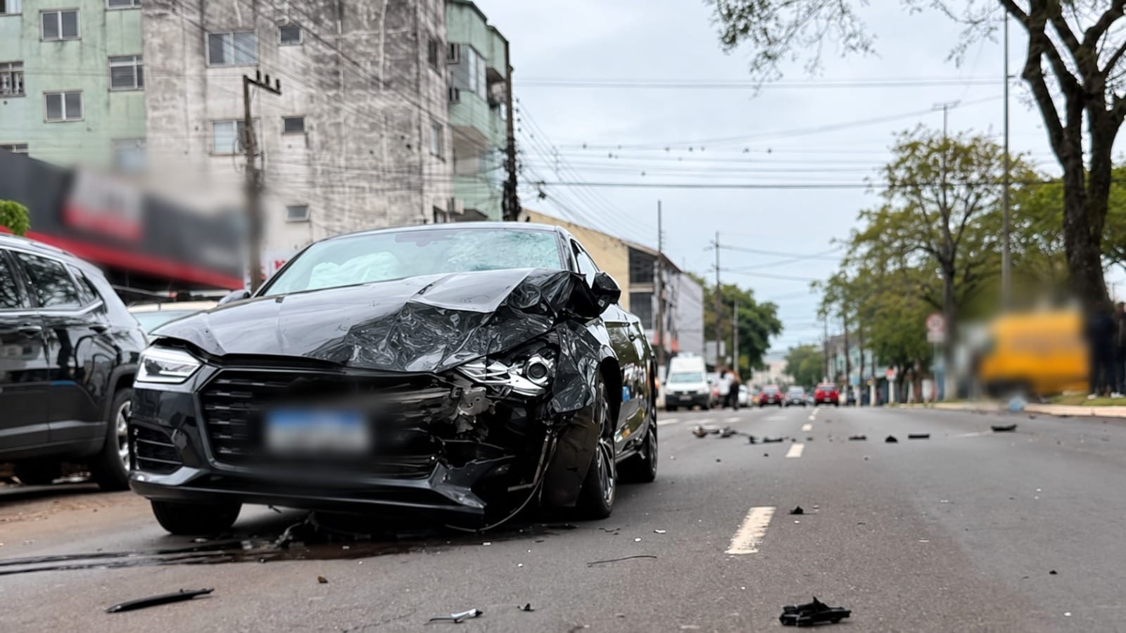 Motociclista morreu após colisão com um carro em Chapecó - Foto Divulgação ClicRDC