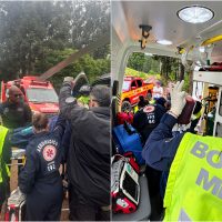 Apesar da gravidade, bombeiros informaram que vítima tinha sinais vitais estáveis durante atendimento - Fotos Corpo de Bombeiros