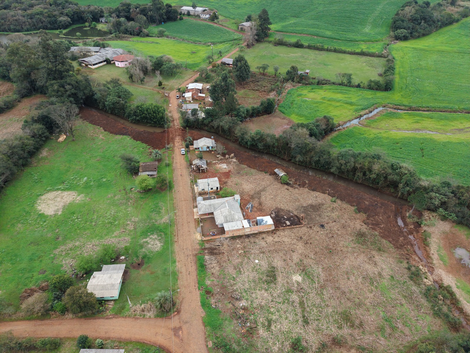 Comunidade de Alegre do Marco, em Abelardo Luz, antes da chuva