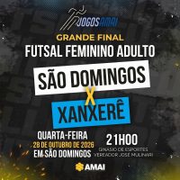 São Domingos em busca do título! Nesta quarta-feira, a equipe disputa a final do futsal feminino contra Xanxerê - Foto Prefeitura de São Domingos