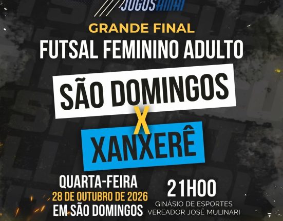 São Domingos em busca do título! Nesta quarta-feira, a equipe disputa a final do futsal feminino contra Xanxerê - Foto Prefeitura de São Domingos