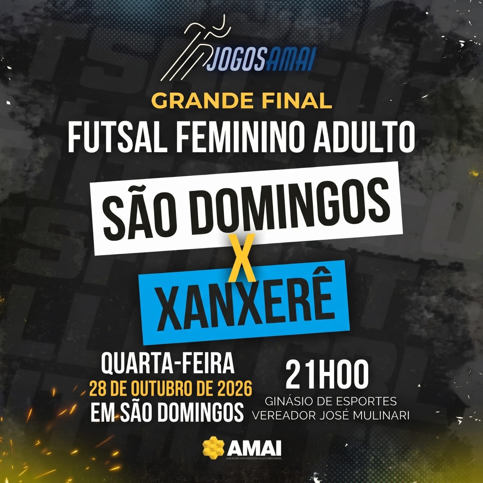 São Domingos em busca do título! Nesta quarta-feira, a equipe disputa a final do futsal feminino contra Xanxerê - Foto Prefeitura de São Domingos