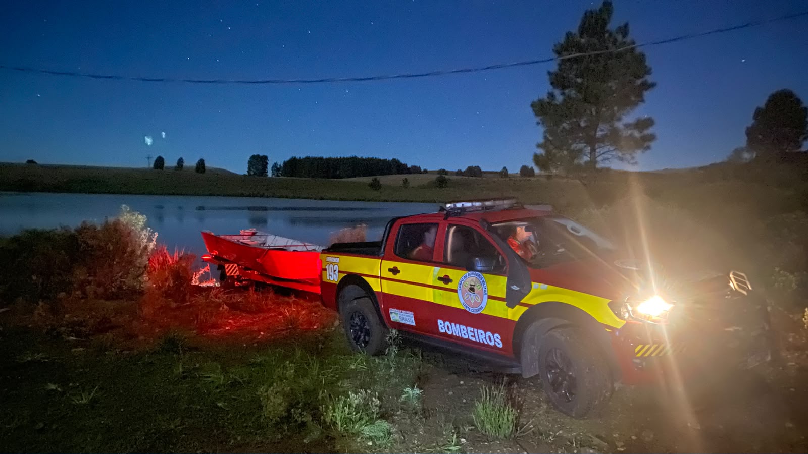 Bombeiros utilizam sonar para localizar vítima em açude em Água Doce