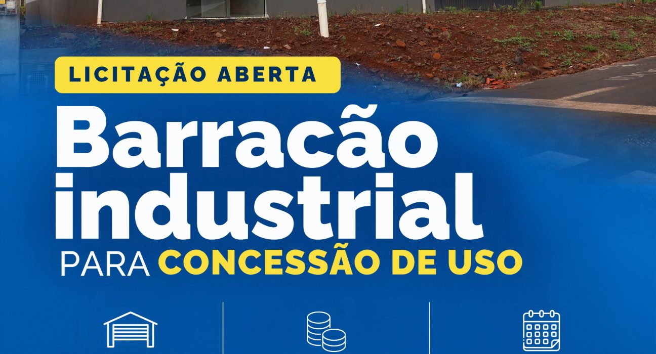 Barracão industrial de 396 m² será concedido por meio de licitação em Santiago do Sul - Fotos Prefeitura de Santiago do Sul