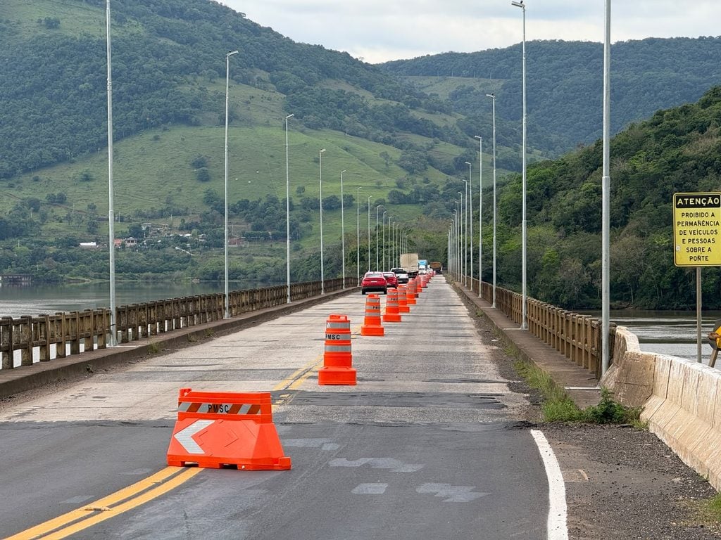 Ponte entre Chapecó e Nonoai terá trânsito em meia pista