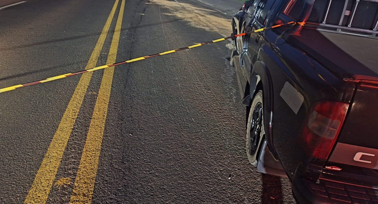 Colisão frontal entre caminhonete e motocicleta deixa uma pessoa morta na SC-480 - Foto Polícia Militar Rodoviária