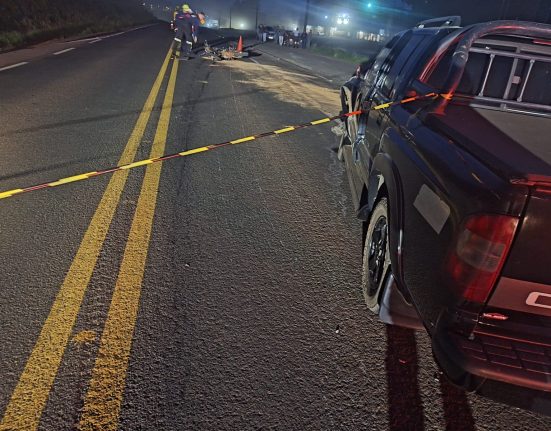 Colisão frontal entre caminhonete e motocicleta deixa uma pessoa morta na SC-480 - Foto Polícia Militar Rodoviária
