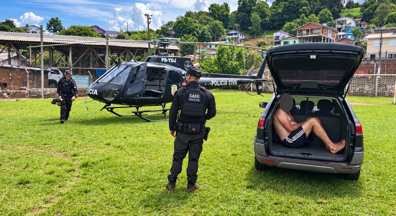Homem é preso em Operação Protetores da Fronteira em Mondaí - Fotos Polícia Civil