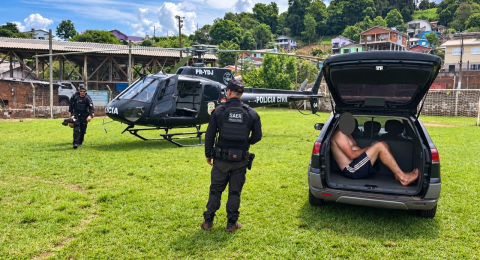 Homem é preso em Operação Protetores da Fronteira em Mondaí - Fotos Polícia Civil